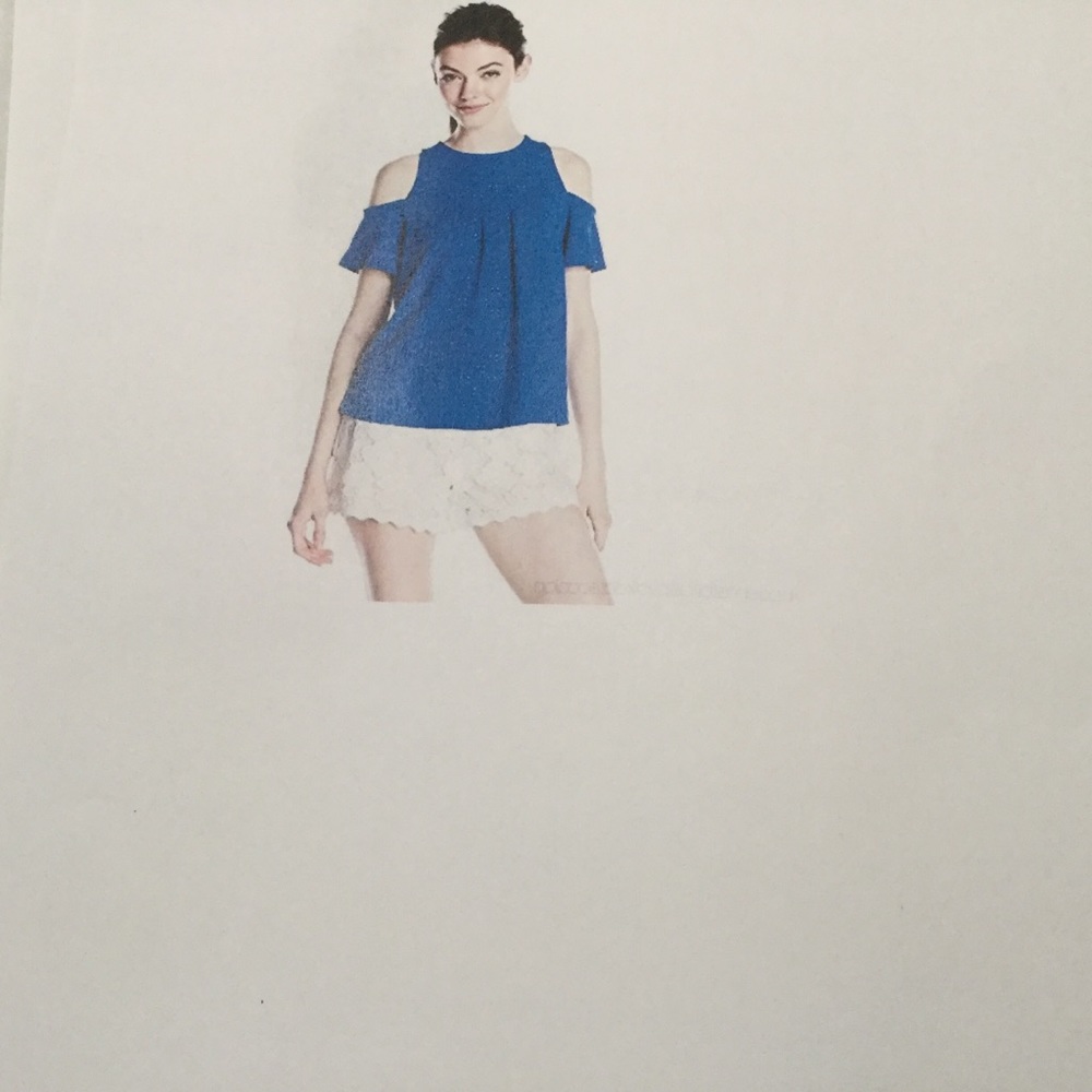 By & By Blue Eyelet Blouse - Picture 6 of 7